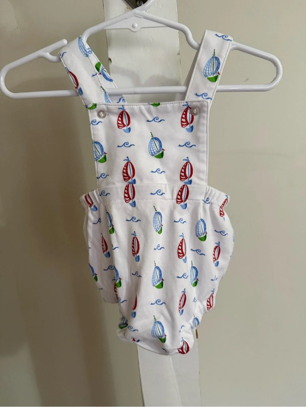 New The Proper Peony Sawyer Sailboat Cross Back Bubble Romper